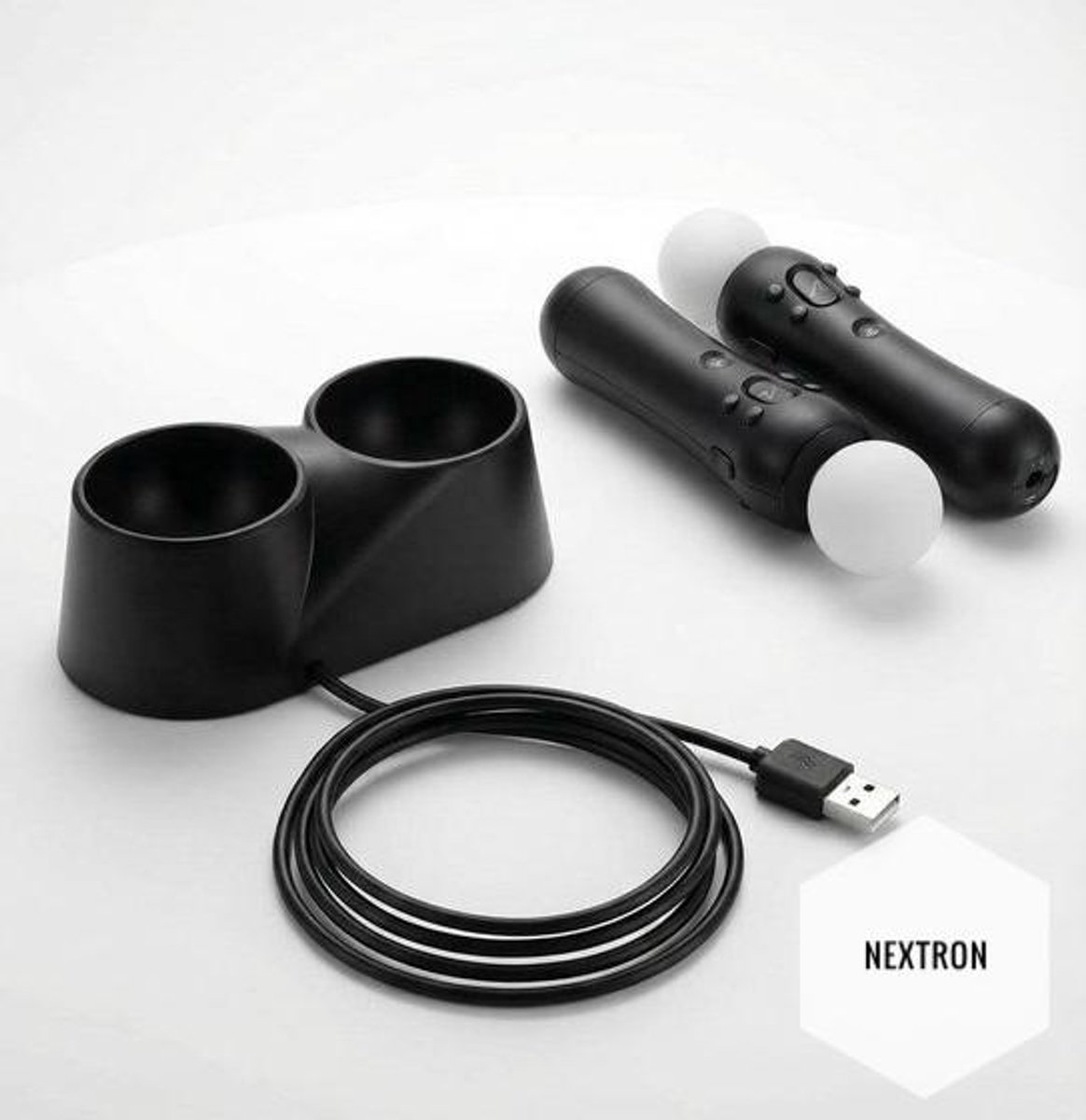 Nextron - Dual PS Move Controller (exclusief de controllers) Dock Charger Oplaad Station - geschikt voor Playstation 3/4 PS4/PS4 VR/PSVR USB Dubbel Docking Op Laadkabel - Laadstation