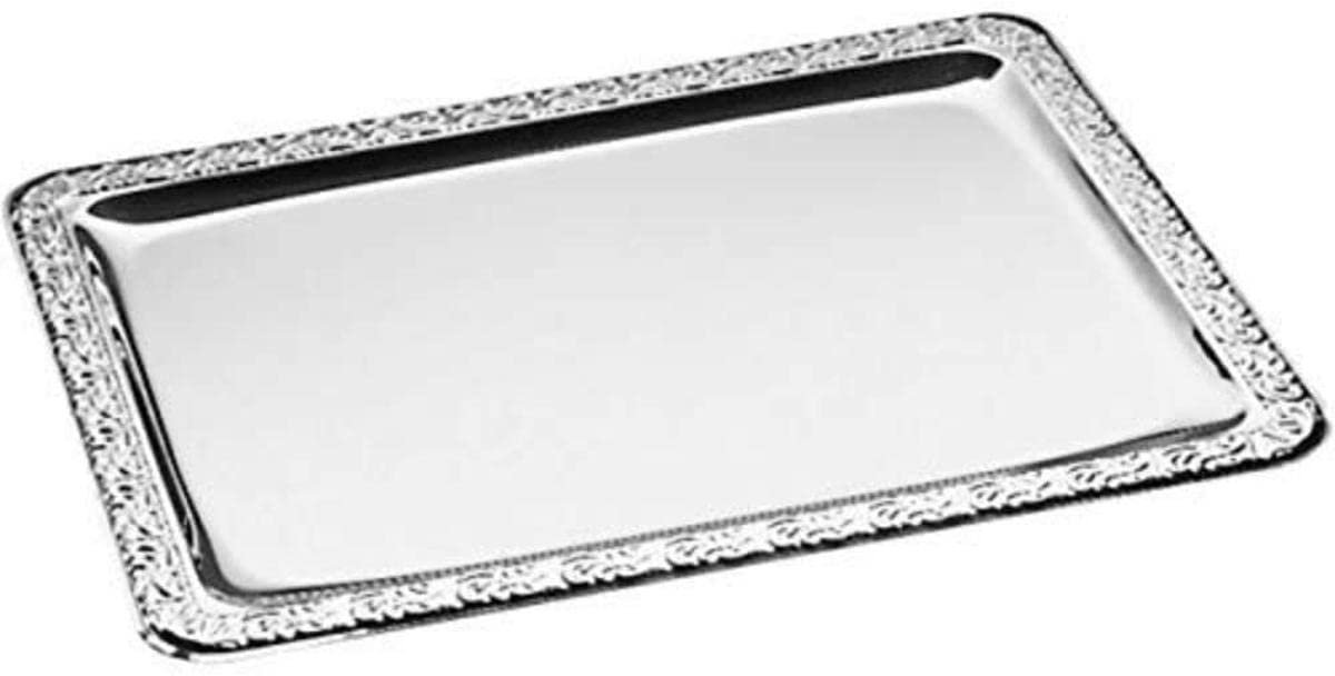 APS RVS serveerschaal met versierde rand 42x31cm