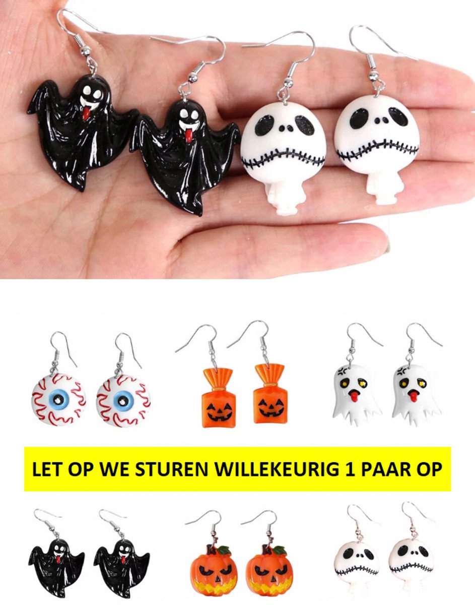 Actie4you®- Halloween Oorbellen - Verschillende Motieven - Horror Oorbellen - Enge oorbellen - 1 Paar Willekeurig