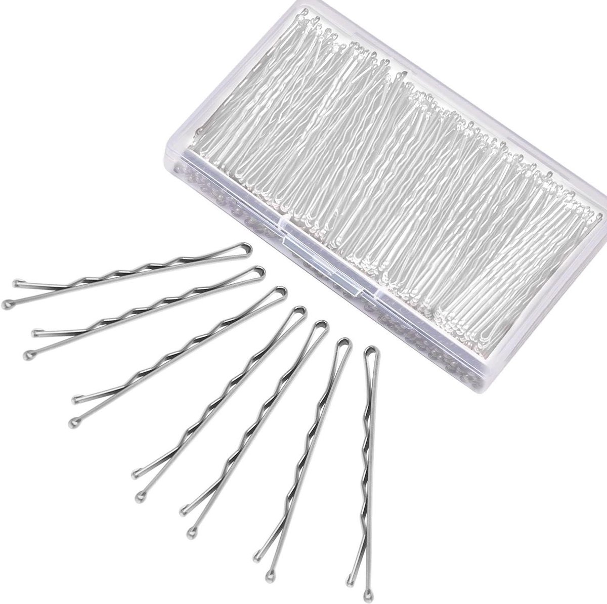Haarspelden Set - Bobby Pins - Haar Stylen - Pijnvrij Ontwerp - 240 Stuks - Zilver