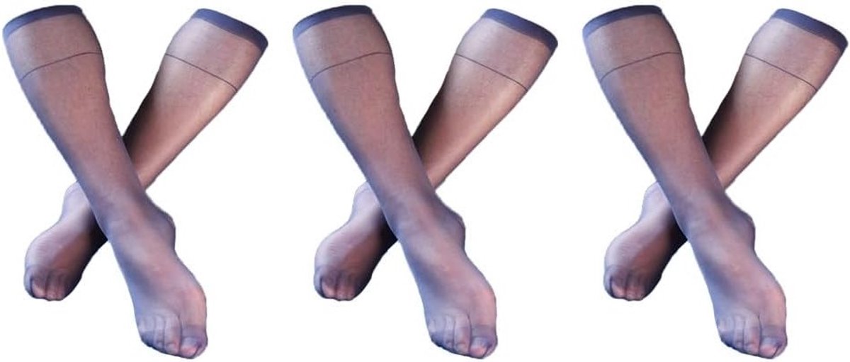Dunne lange kniekousen voor heren, 3/6 paar, ademend, transparant, ultradunne nylon sokken voor zakelijke en casual outfits