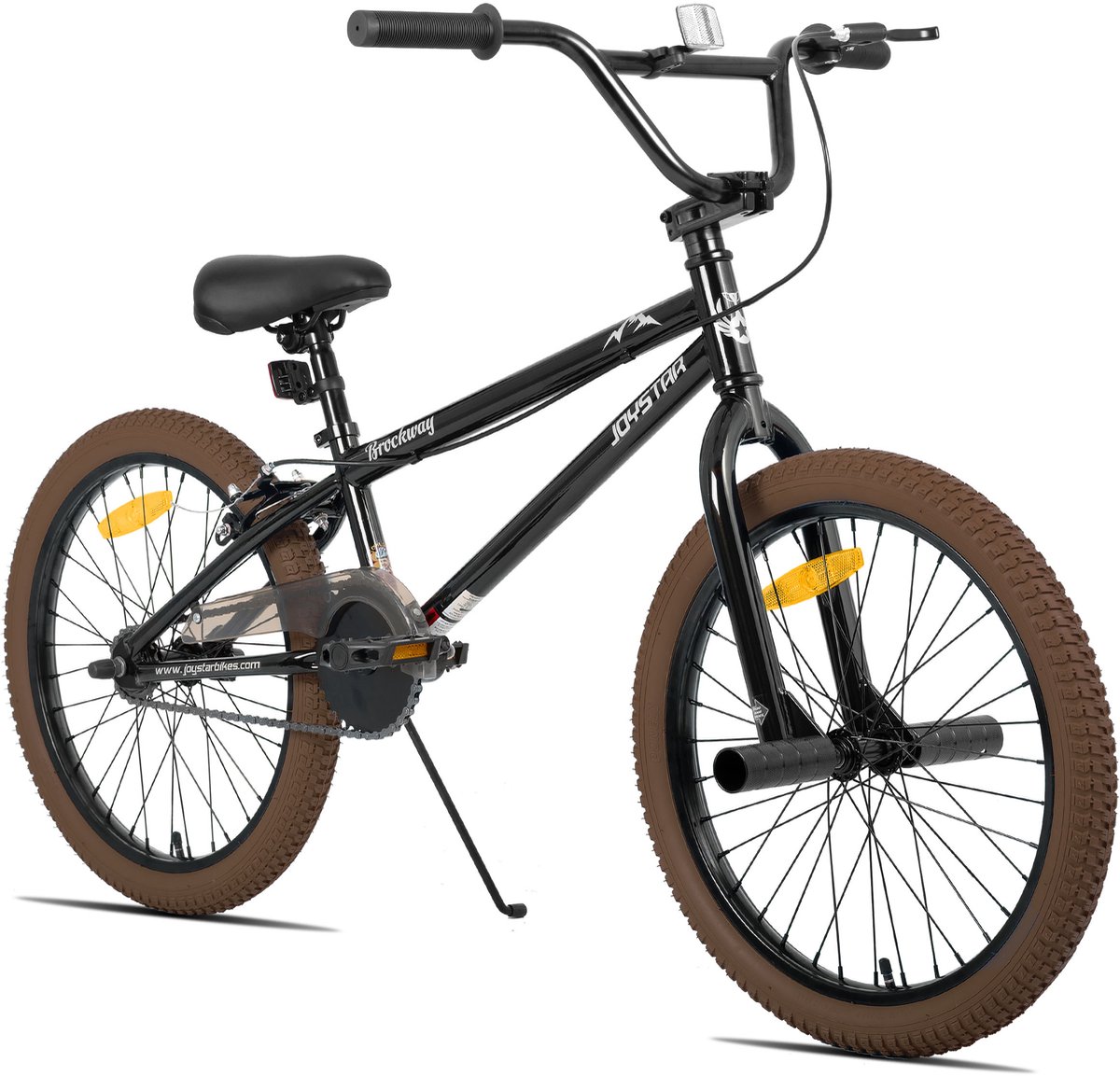 Joystar Brockway BMX-fiets - 20 inch - Handrem - Remmen - Achter V-brake - Pegs - Bruin - Geschikt voor buitenactiviteiten in de lente