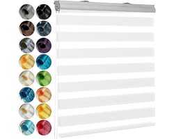 Verduisterende Jaloezieën - Raamdecoratie Zonwering - Privacy en Zonwering - Warmte-isolerend - 30 x 260 cm - Wit