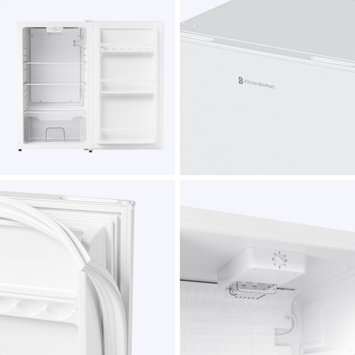 KitchenBrothers Koelkast - 92L - Tafelmodel - IJskast - Frigo - Vrijstaand - Wit – foto 3