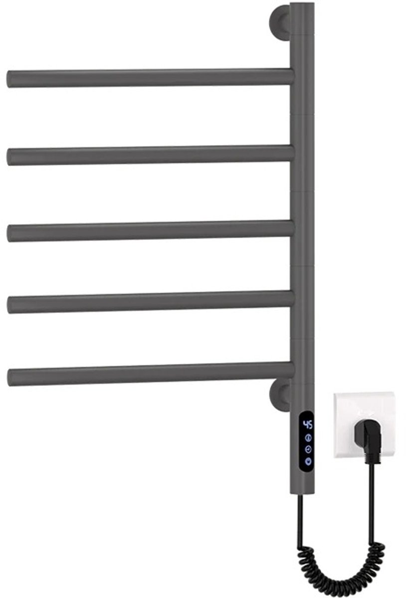 MakkelijkMooi Electrische Handoekradiator - Handdoekrek - Smart Touch - Quick Heating - RVS Draaibaar & Wandmontage voor Badkamer