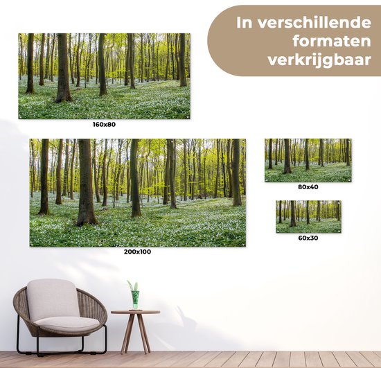 Affiche de jardin Arbres - Fleurs - Printemps - 60x30 cm