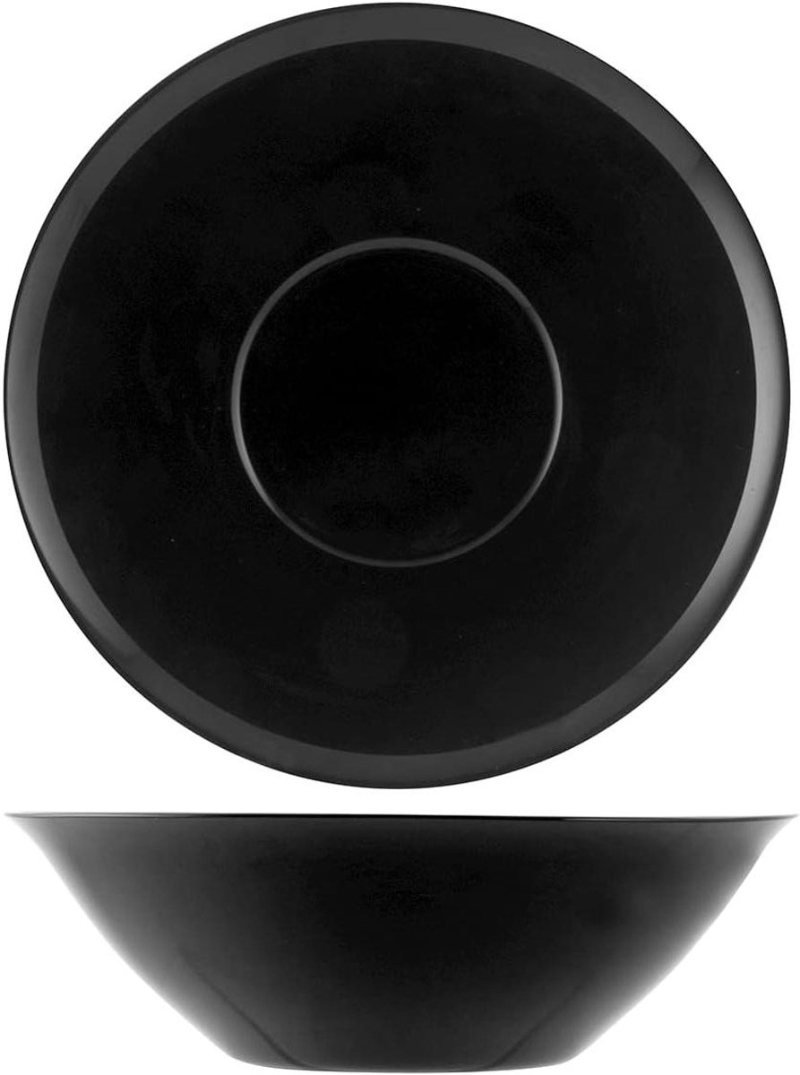 Slakom Set - Serveerkommen - Tafel Dekken - Magnetronbestendig - 6 stuks 27 cm - Zwart