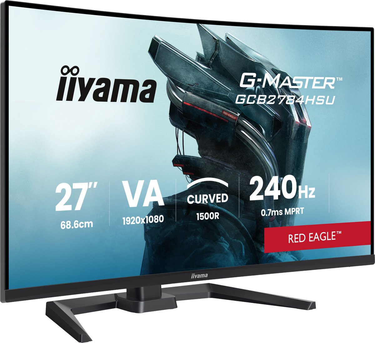 iiyama G-Master GCB2784HSU-B1 Red Eagle - 27 inch - 240Hz - Curved thumbnail 3