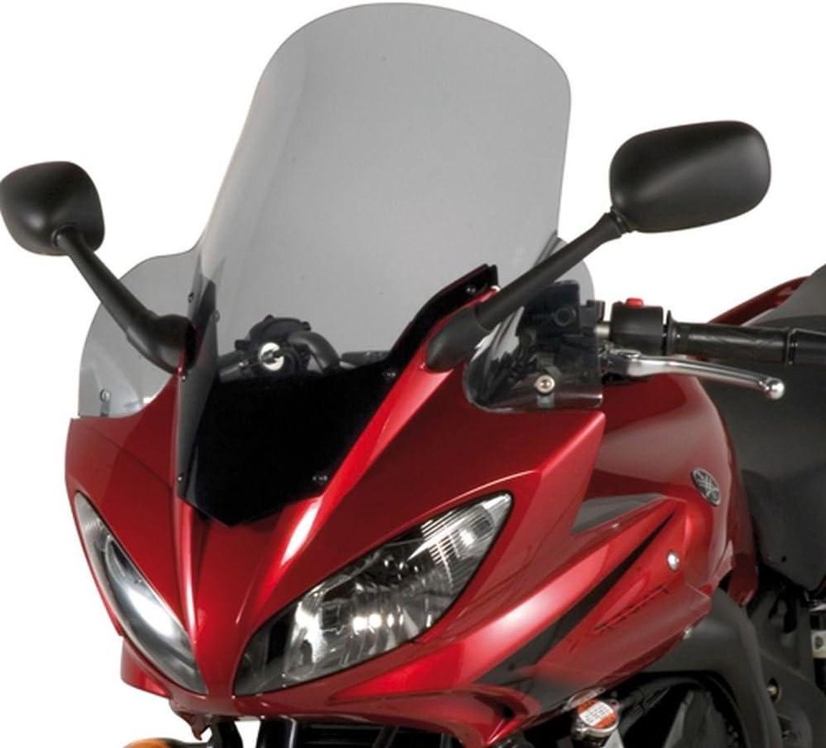 Motor Windscherm - Transparant Deflector - Bescherming Tijdens Rijden - Gemaakt in Italië - 57 x 57 cm - Zwart