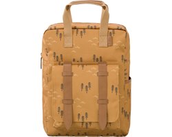 Fresk Grote Rugzak voor kinderen 5-7 jaar - 9,3 L - Schooltas Kind Unisex - Verstelbare Schouderbanden - Waterafstotende Rugtas - Mosterd - Woods Spruce Yellow