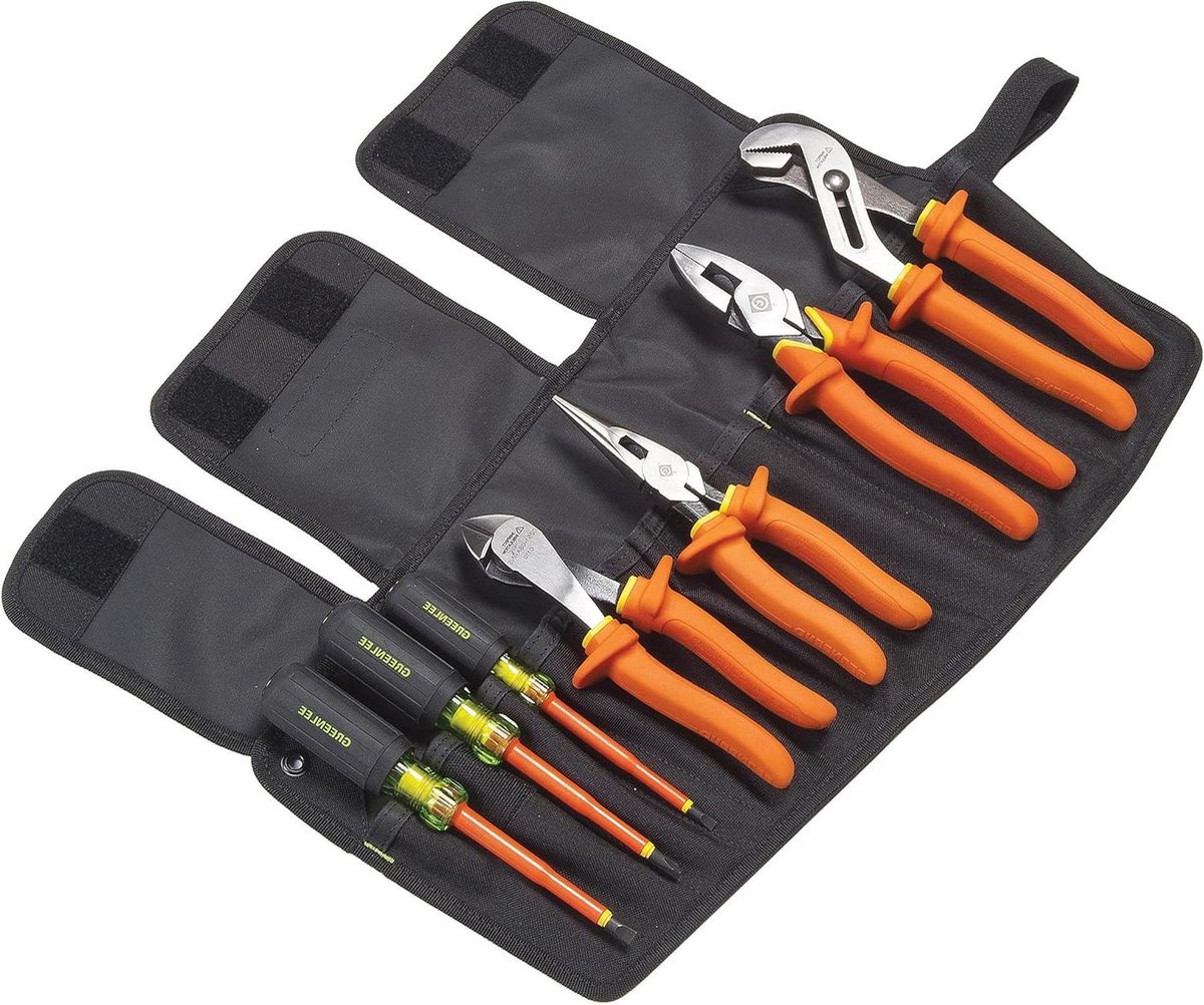 Gereedschapskist Set - Dopsleutel Set - Doe-het-zelf Klussen - Ergonomische Grepen - 7 Delig - Geel