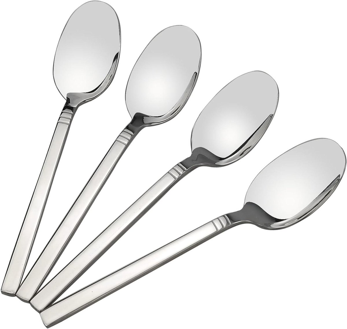 Dinerlepels - Eetlepels bestek - Tafel dekken - Roestvrij staal - 12 stuks - Zilver