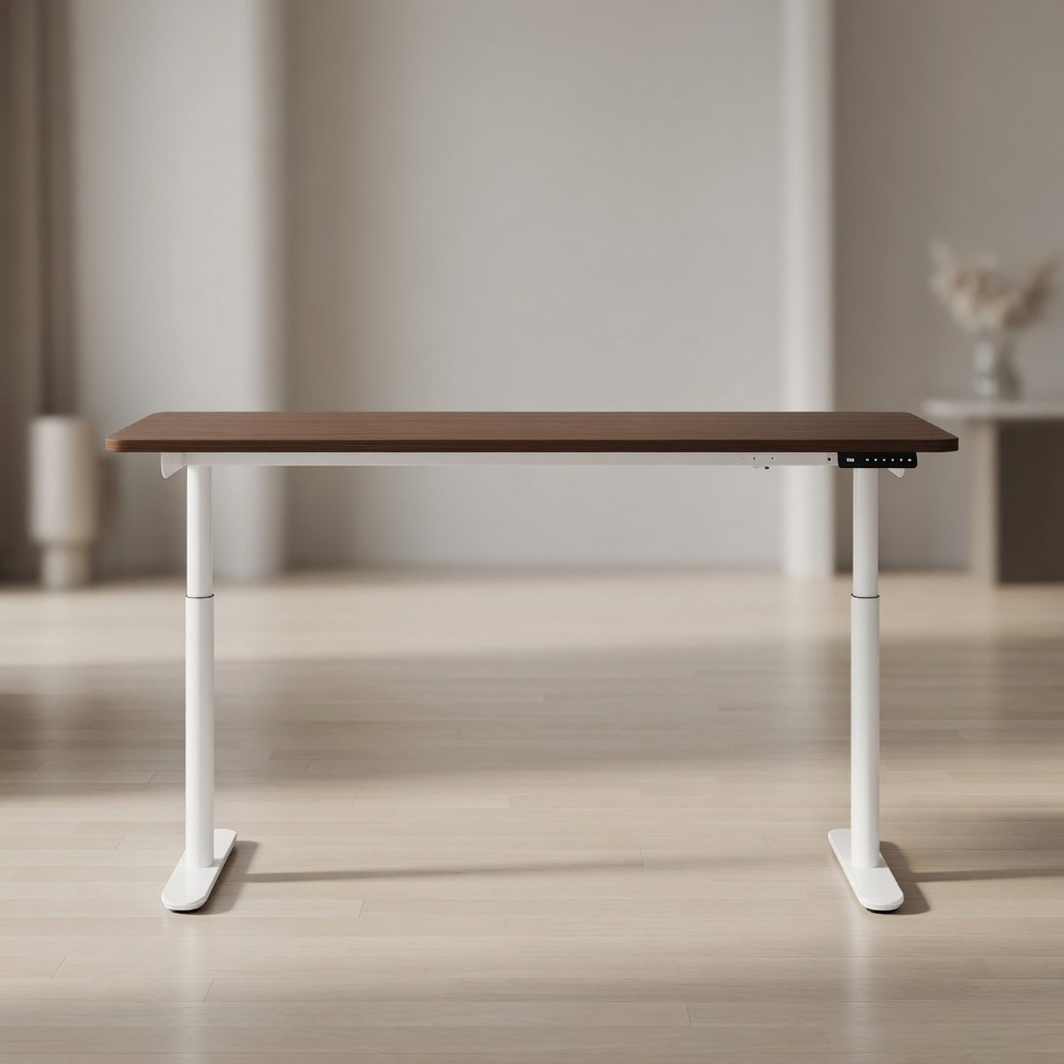 Elektrisch Zit-Sta Bureau In Hoogte Verstelbaar – 120x60 cm – Golden Eiken – Ergonomisch Staand Bureau – Stil Motorisch Bureau Frame – Modern Thuiswerk & Kantoor BureauMobili Bella