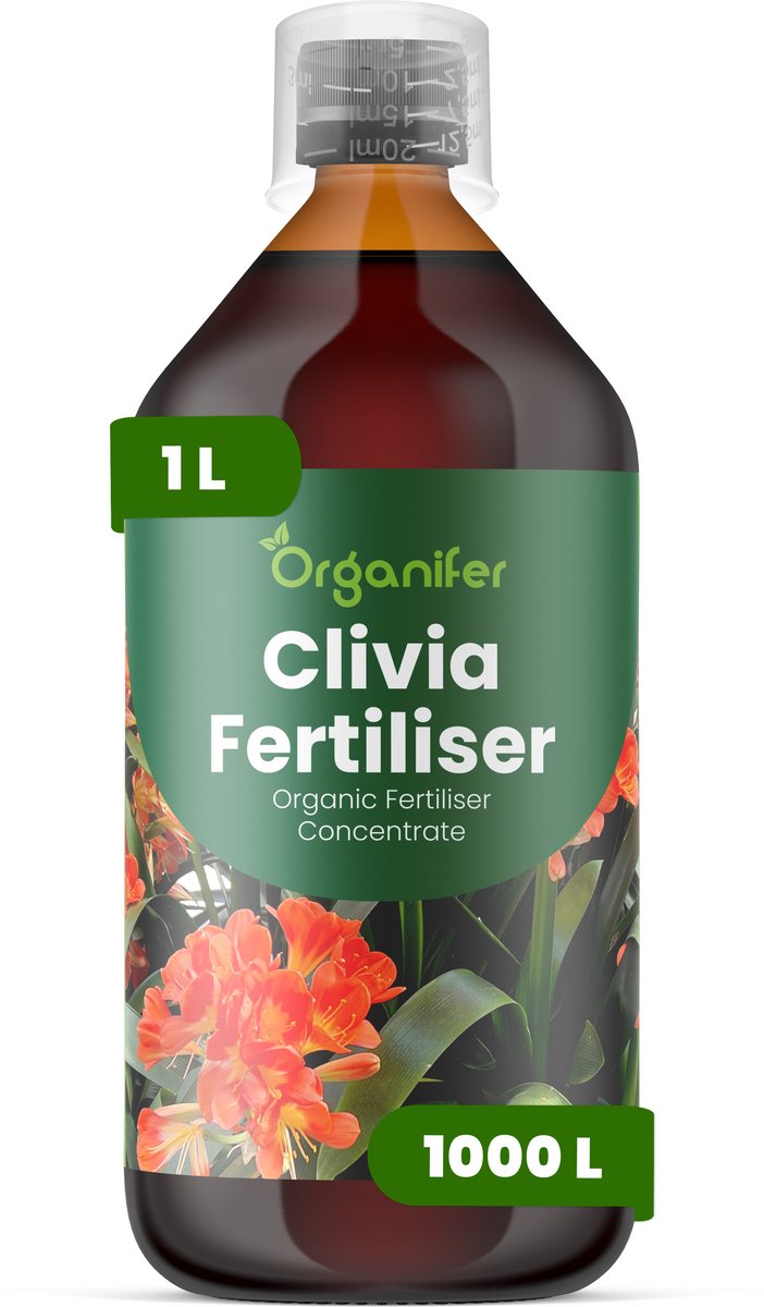 Vloeibare Meststof Voor Clivia 1 L Voor 1000 L - Npk 3-4-3 - Krachtige Groei - Sterke Bladontwikkeling - Rijke Bloei - Sterke Wortelstructuur - Bolstructuur - Verhoogde Weerbaarheid - Organifer