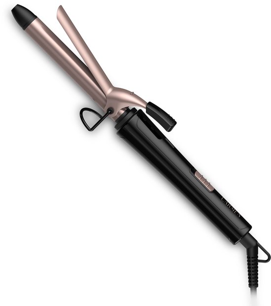 Carmen CCT1920B - Krultang met klem - Haarkruller - Diameter 19 mm - 2 warmtestanden - Keramische coating