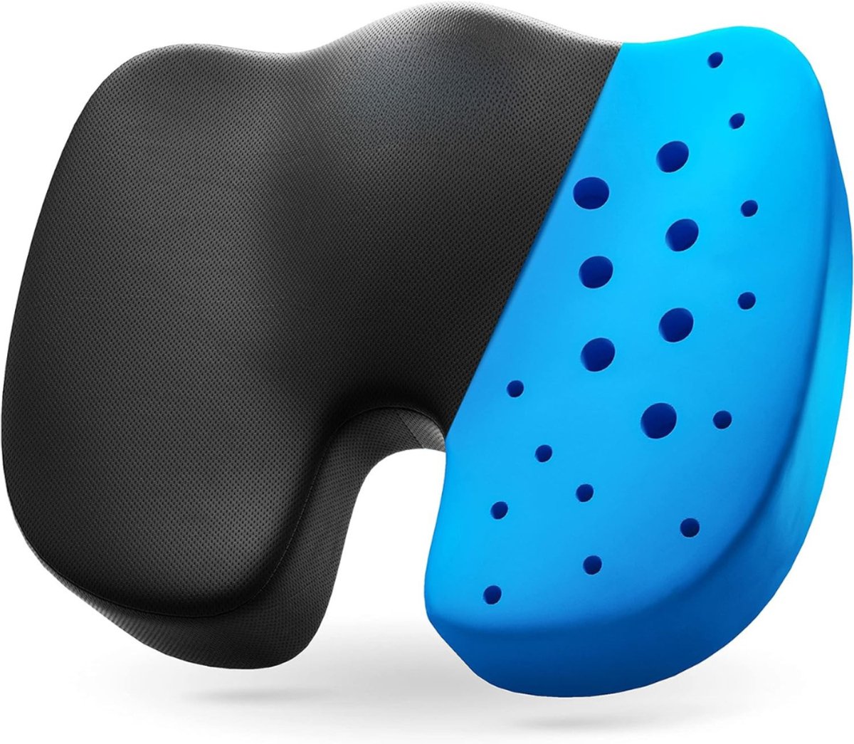 Gelkussen - Gel Zitkussen - Gelkussen Zitten - Stuitkussen - Wigkussen - Stoelkussen - Orthopedisch - Traagschuim Kussen - 43 x 36 x 5 cm - Zwart - van Imperatoris