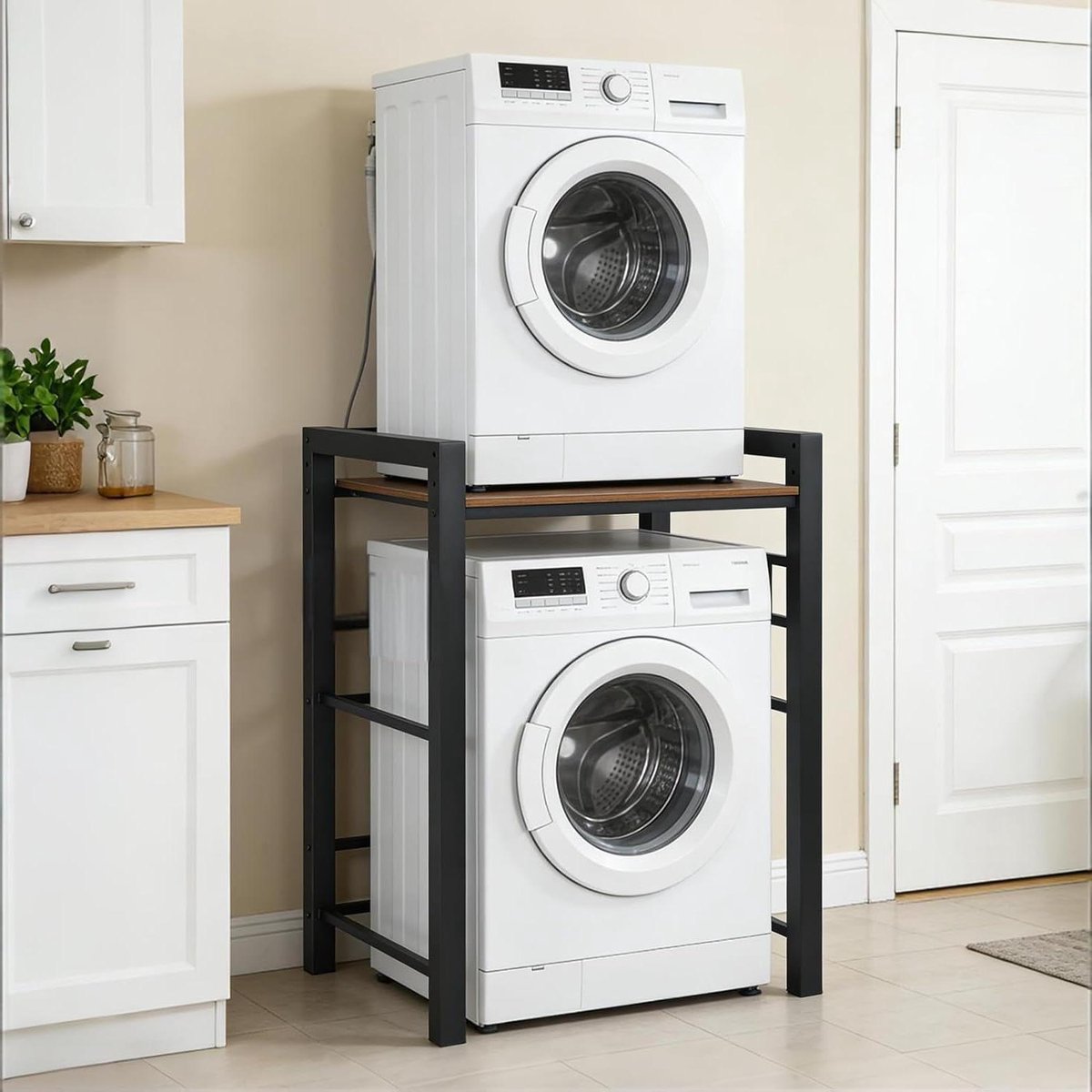 Wasmachine Ombouw - Opbouwmeubel - Kast Wasdroger - Meubel - stijlvol
