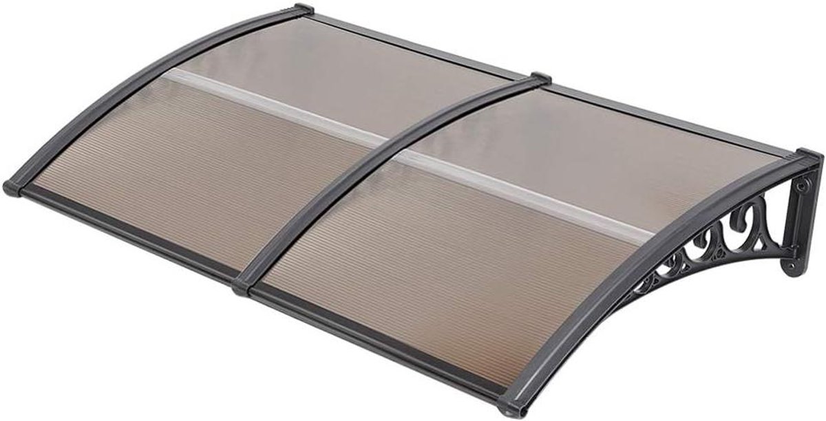 Voordeur Luifel - Regenscherm - Bescherming Buiten - UV Bestendig - 100x200 cm - Geel