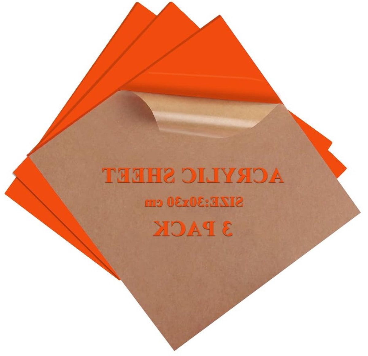Dikke, gekleurde acrylplaten van 3mm, 30x30cm, mat voor creatieve projecten en decoratie