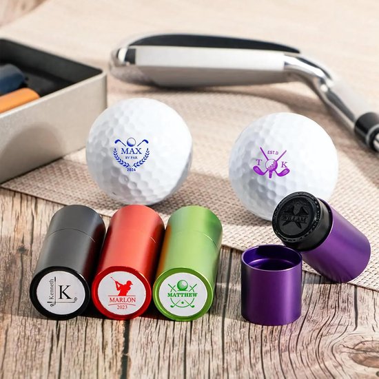 Golfbalstempel - Golfmarker Bal markeerder - Golfen Markeren - Gepersonaliseerd Ontwerp - 5.28 cm - Meerkleurig — afbeelding 3
