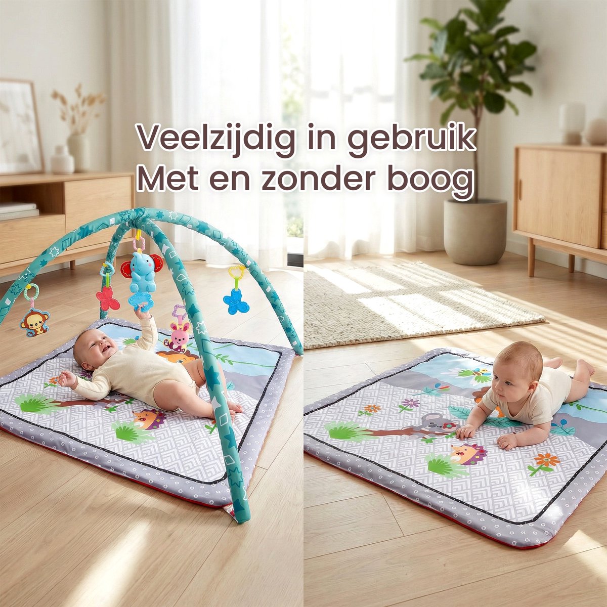 Speelkleed Baby met Boog - Buikligtrainer 78x78cm thumbnail 2