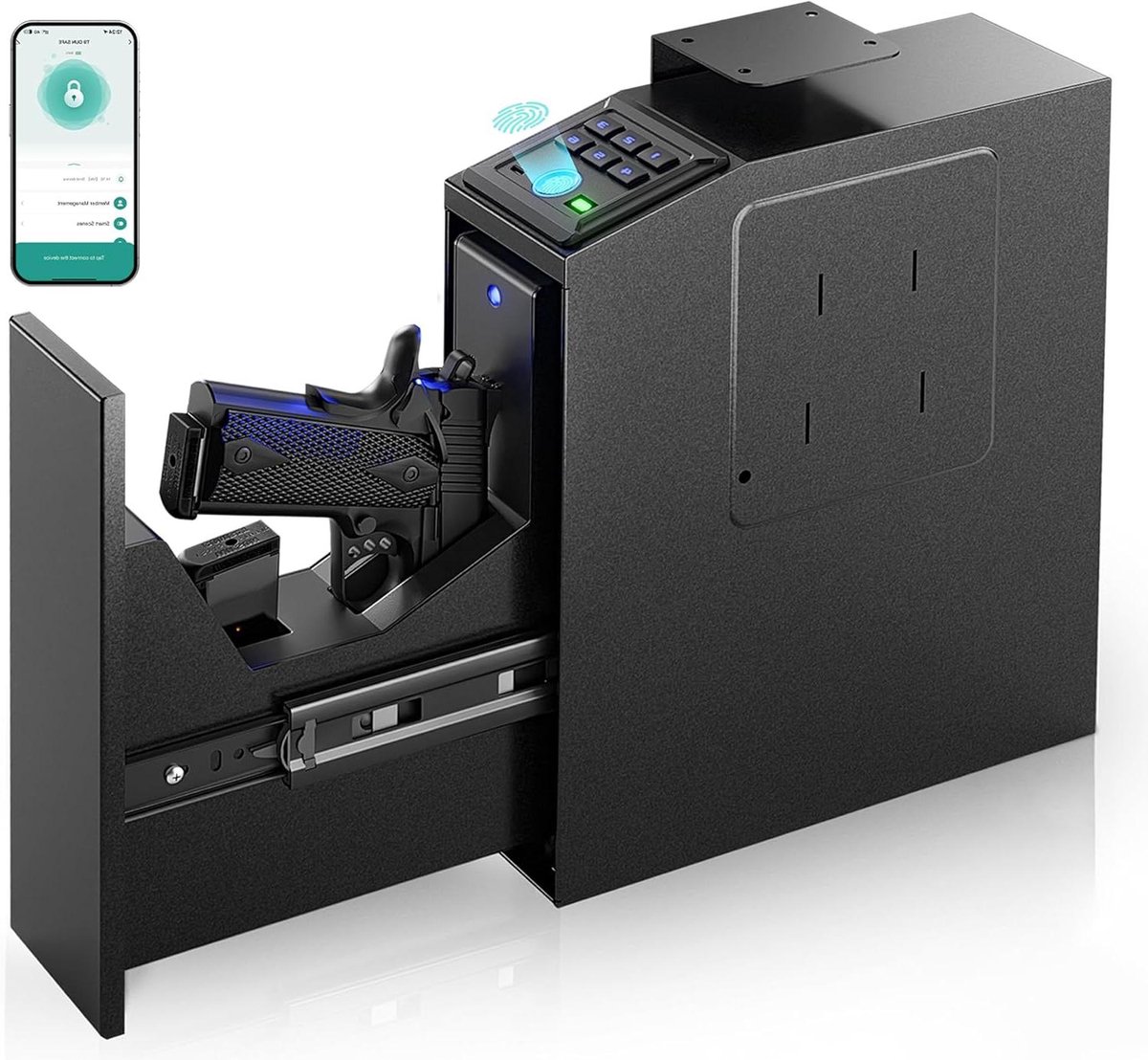 Biometrische Kluis - Thuiskluis - Waardevolle Spullen - Antidiefstal - 25x25x25mm