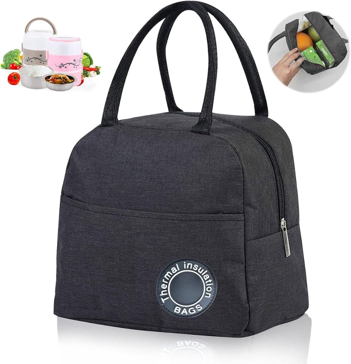 Picknicktas met Isolerende Laag - Picknickmand - Lunchtas - Lunch Bag - Koeltas - Koelrugtas - Koelrugzak - Cooler Bag - Thermotas - Oxford - 6L - Zwart - van Imperatoris