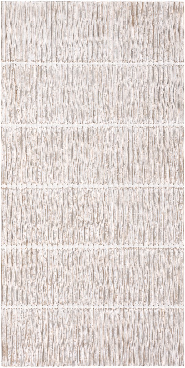 PTMD Seline White MDF Wavy Stripe Layer Wall Panel L