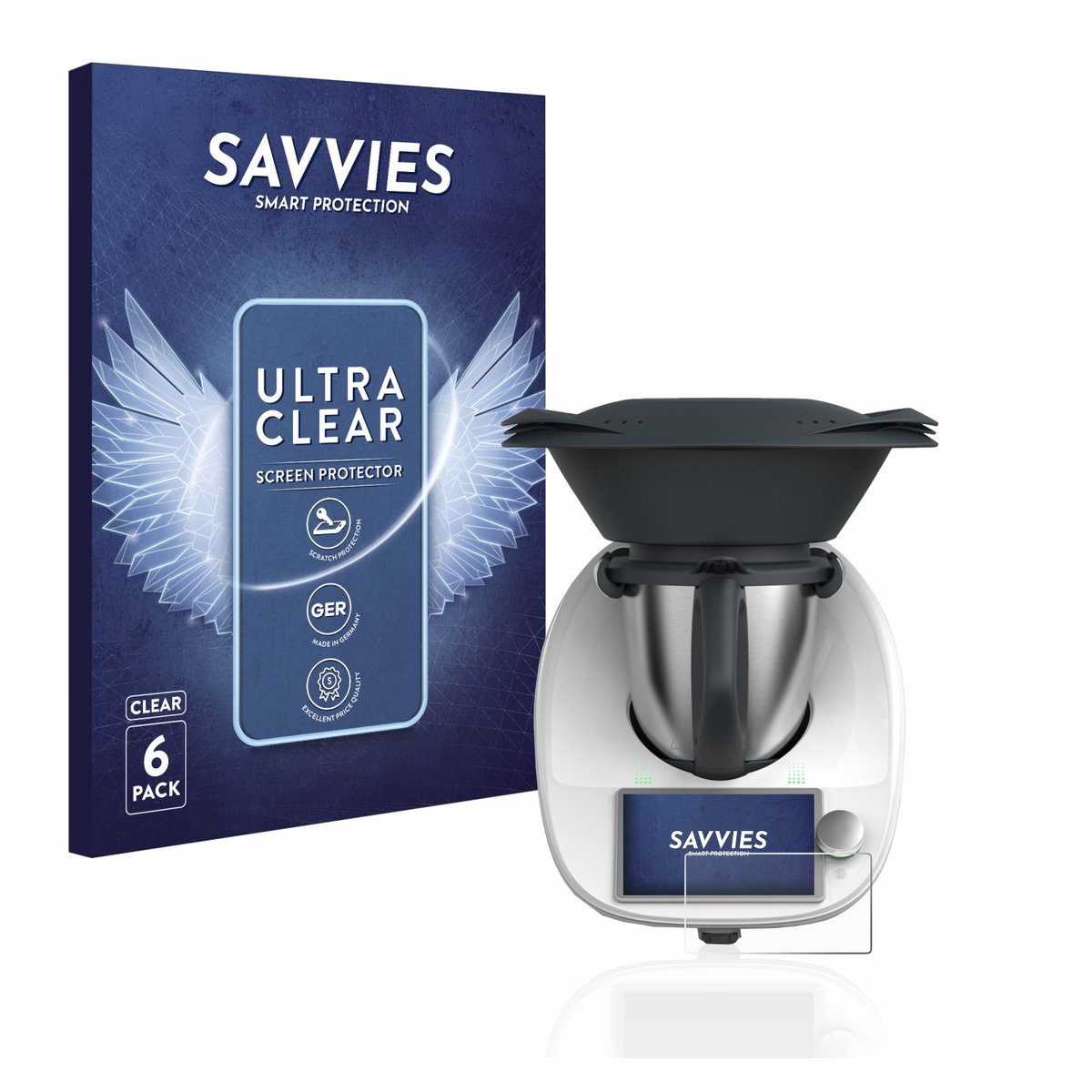 Savvies - Screenprotector Voor Vorwerk Thermomix TM6 - Folie Beschermfolie Transparant 6 Stuks