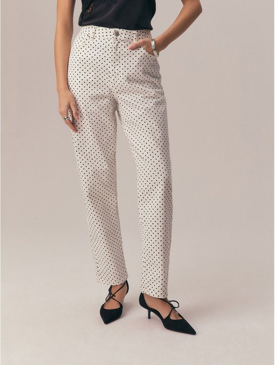Next - Dames - Rechte Mom jeans - Wit