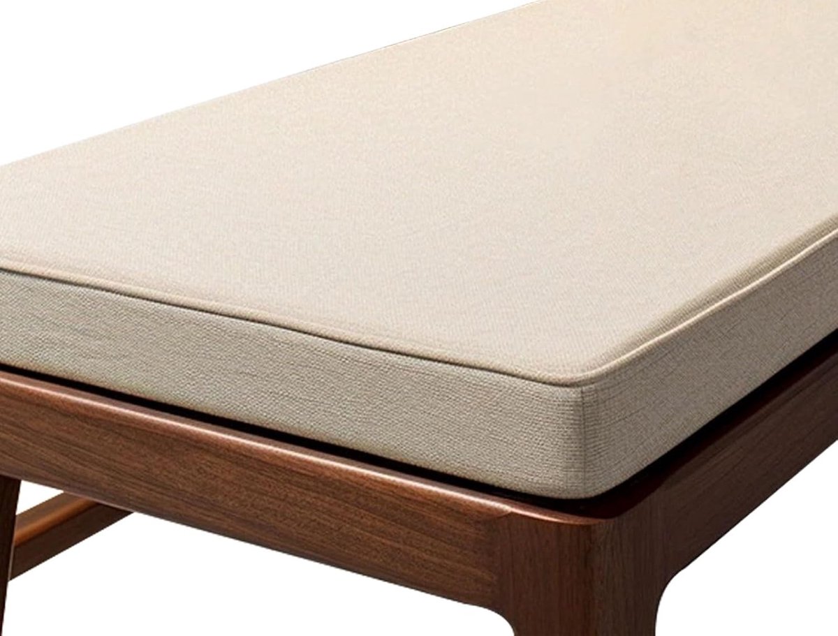 Bankkussen - Zitkussen Stoelkussen - Binnen Buiten - Afneembare Hoes - 150x50cm - Beige