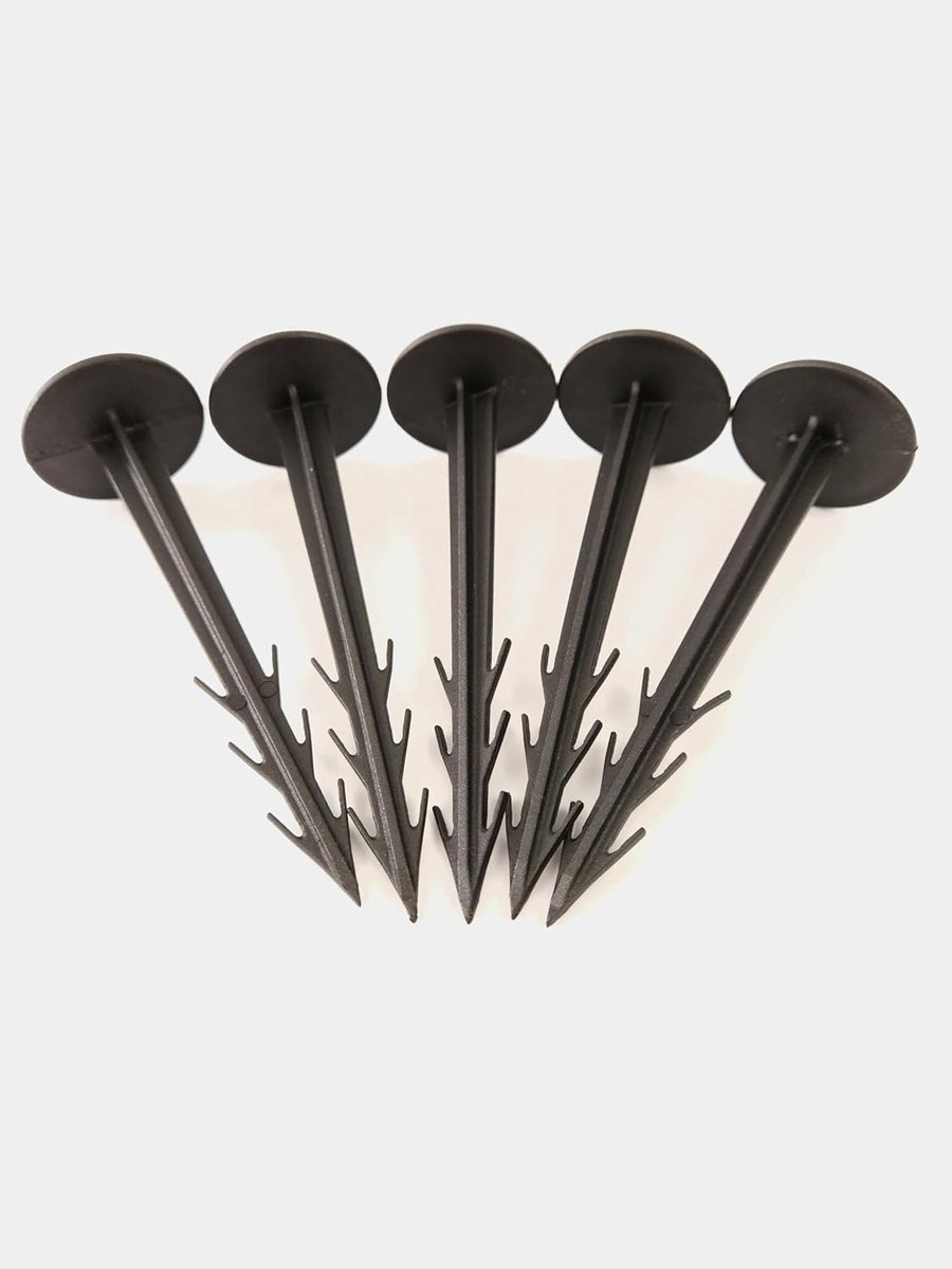 Grondankers - Bevestigingsankers - Tuin Fixatie - Met Weerhaken - 12 cm - Zwart