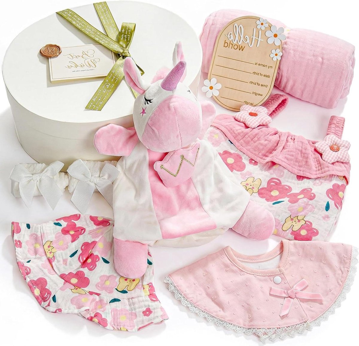 Babyshower Cadeauset - Kraamcadeau set - Pasgeboren baby - Compleet met pop en deken