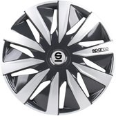 Sparco Wieldoppen Lazio 13 inch Grijs Zilver - 4 stuks