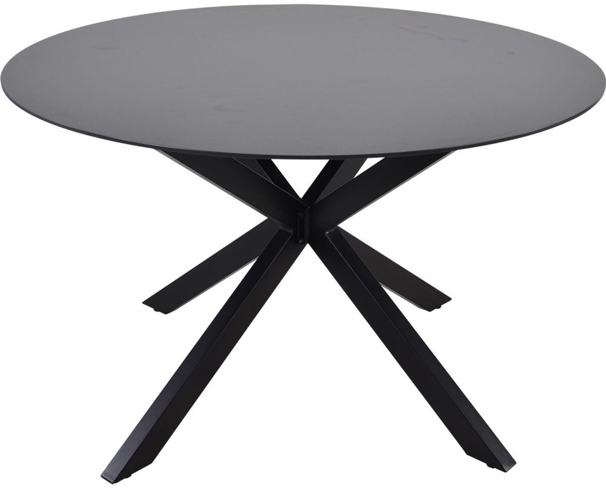 Lesli Living - Tuintafel Crest - Zwart - Ø120x73cm