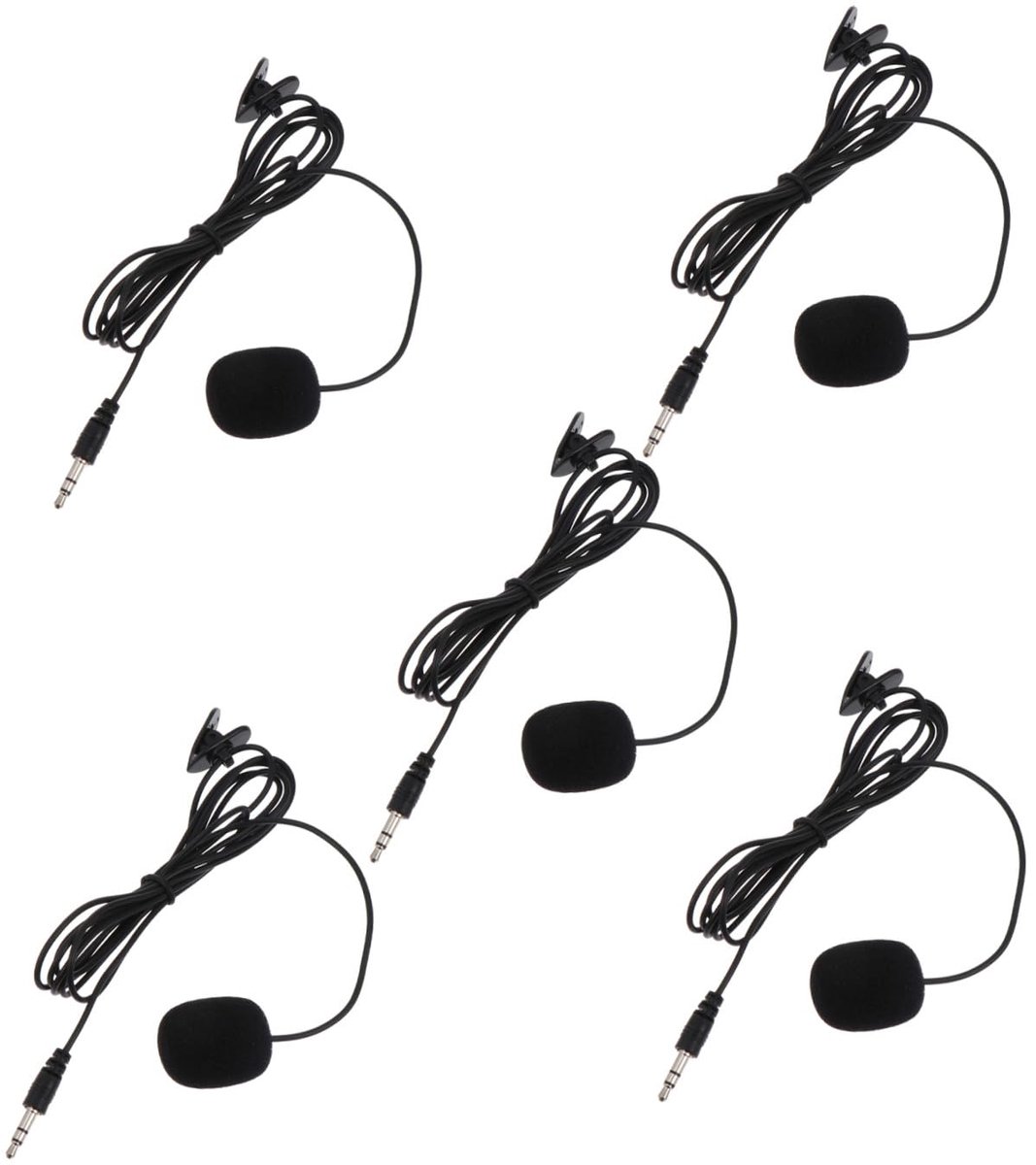 Clip Microfoons - Revers Microfoons - Opnames Maken - Verstelbaar Volume - 154 cm - Zwart