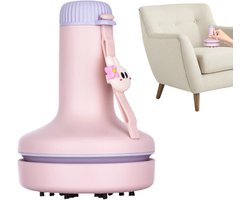 Tafelstofzuiger Mini - Bureau Schoonmaker - Snel Opruimen - Oplaadbaar Draadloos - 8.7 x 8.7 x 12 cm - Roze