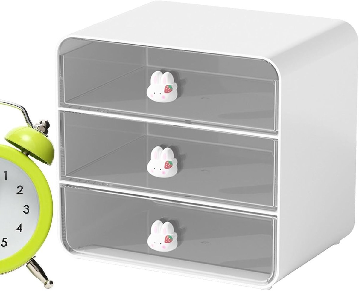 Bureau Organizer - Opbergbox Laden - Bureau Opruimen - Stapelbaar Ontwerp - Groot Formaat - Wit