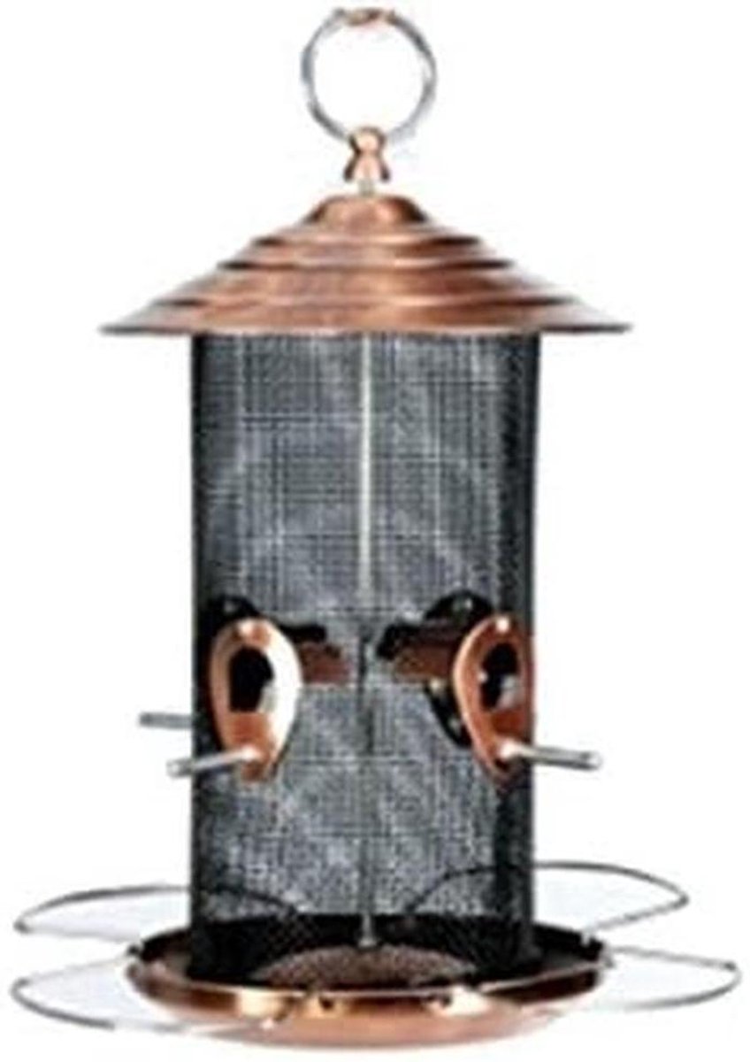Vogelvoederstation - Vogelvoerhuisje - Vogels Voeren - Verwijderbaar voor Grotere Vogels - 24 Ounces Capaciteit - Koper Roestvrij Staal