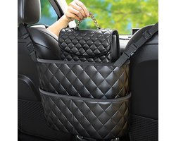 Auto opbergtas - 1 stuk - Zwart - Car opbergtas voor kofferbak - Auto opbergtas - Grote inhoud - Kan telefoon/sleutels/portemonnee/waterfles opbergen