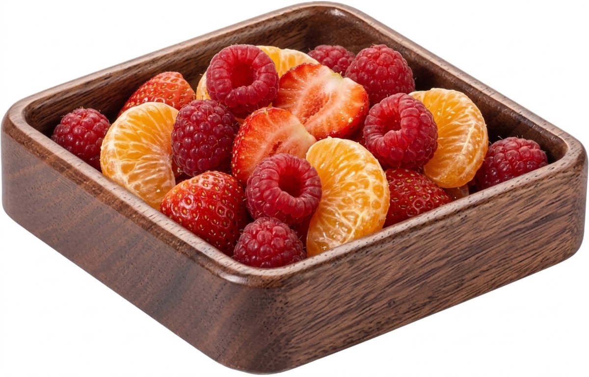 COZELLA® Valona CUBE Snackbox – Handgemaakte Houten Serveerschaal - Stapelbaar - 14,5 cm