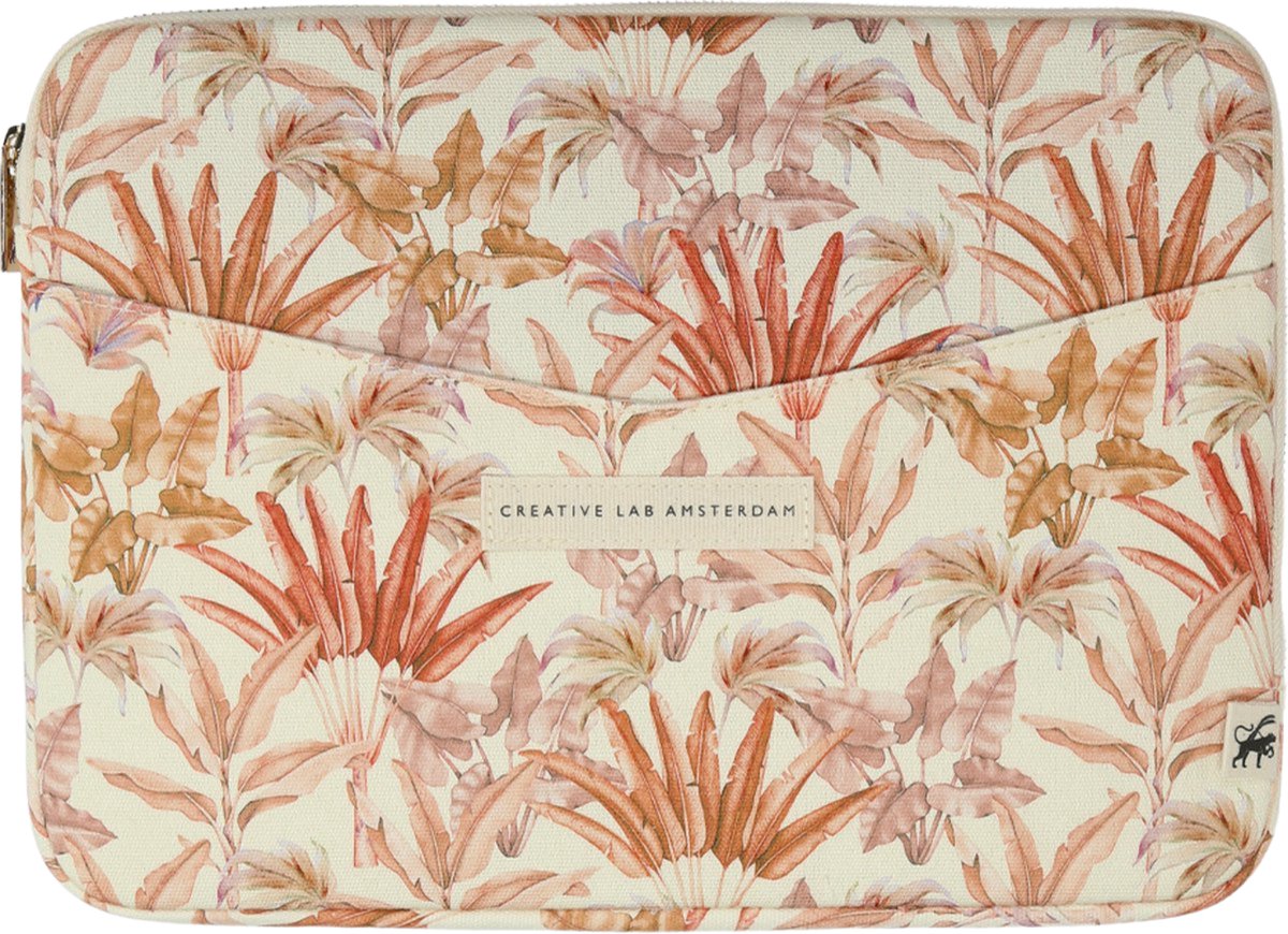 Creative Lab Amsterdam stationery - Laptophoes - Terra Leaves design - 15 inch formaat