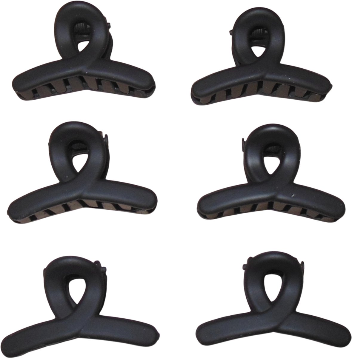 Haarklemmetjes lus-vorm zwart set van 6 stuks.