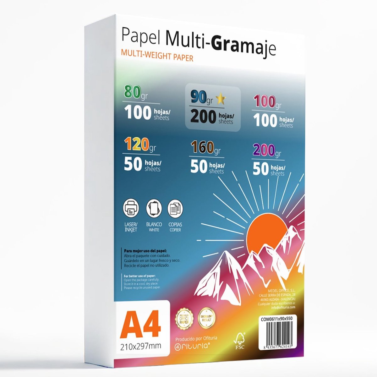 Multifunctioneel Papier - Printerpapier Schrijven - Thuis School Kantoor - Meerdere Gramgewichten - A4 Formaat - Wit