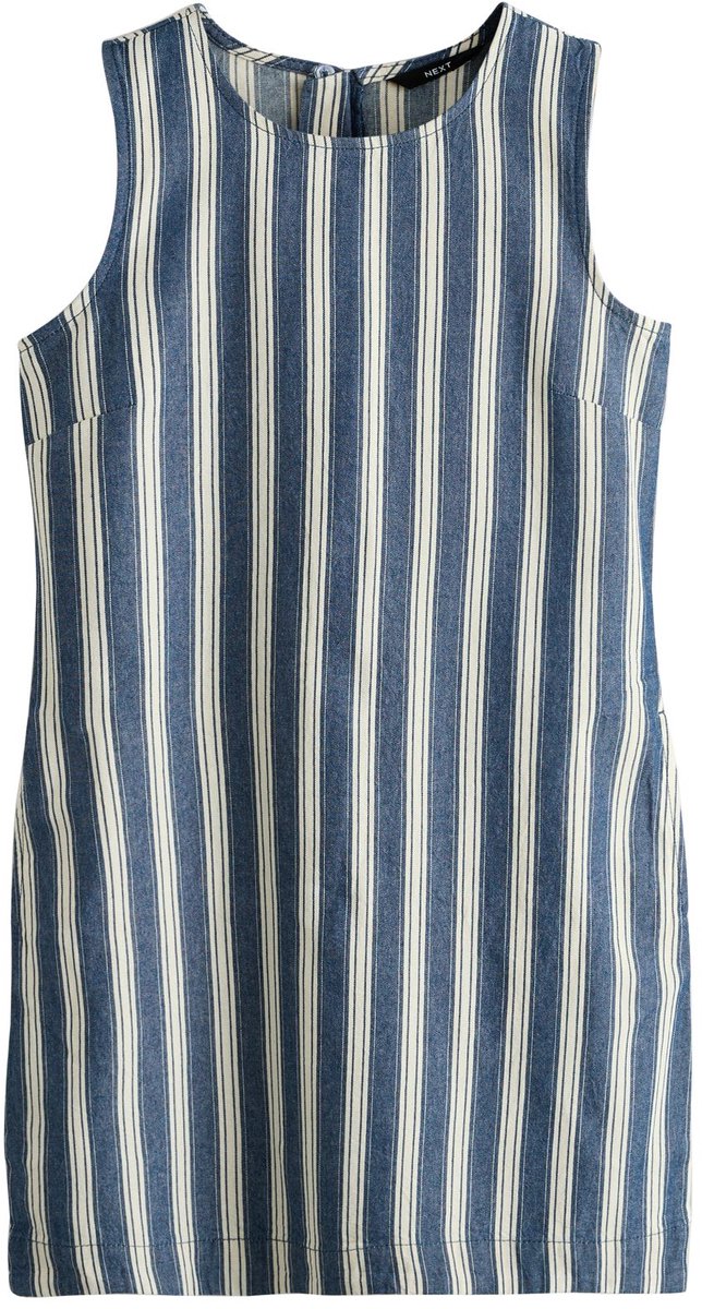Next - Dames - Mini rechte denim jurk - Blauw