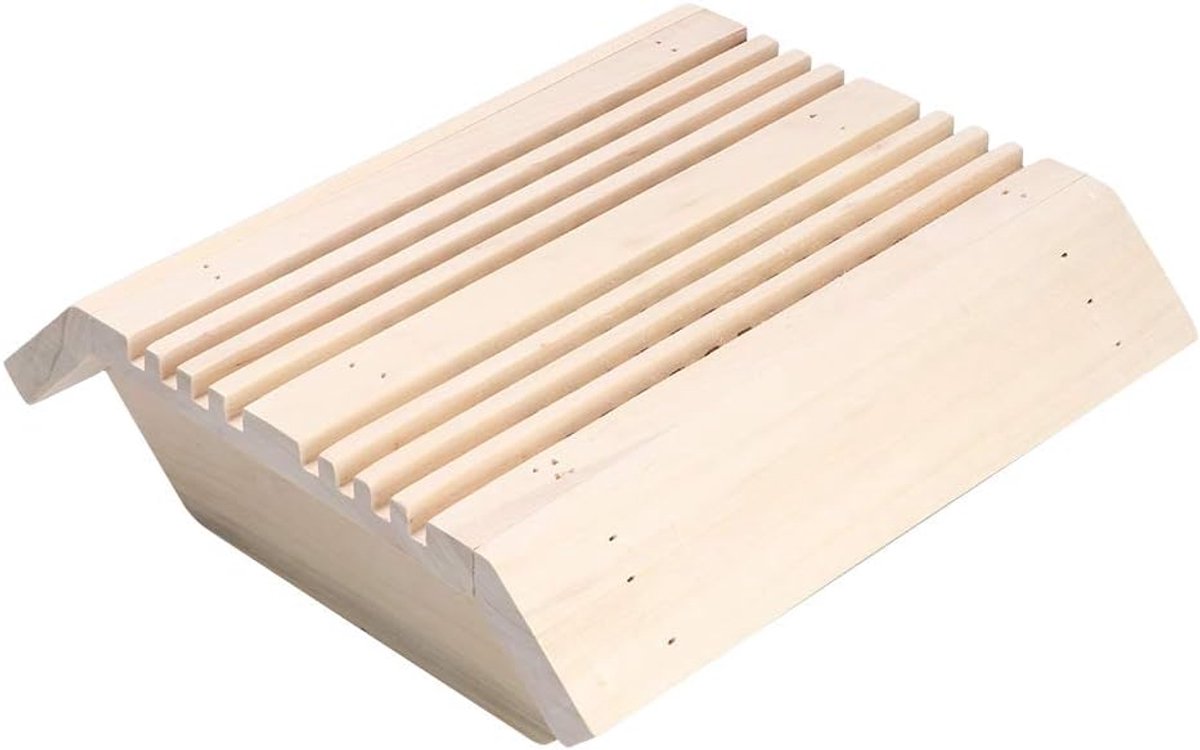 Saunalampenkap Hout - Verlichting Afdekking - Sauna Verlichting - Hoge Temperatuur Bestendig - 27 x 28 cm - Natuurlijk Hout