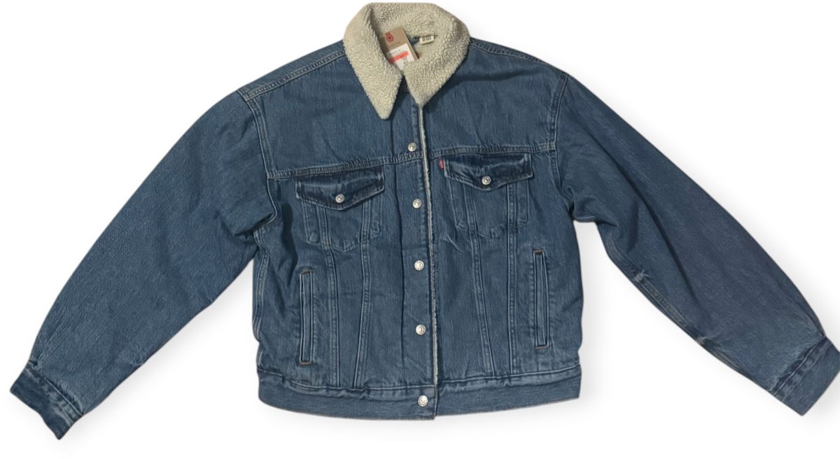 Levi’s Dames ’90s Sherpa Trucker Jacket Blauw