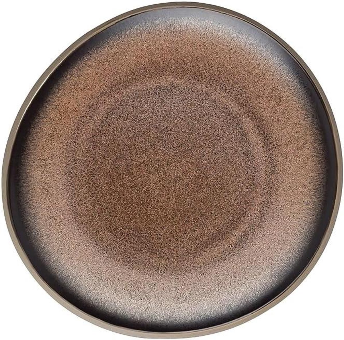 Plat Bord - Dessertbord Taartbord - Koffiemoment Thuis - Vaatwasmachinebestendig - 16 cm - Brons