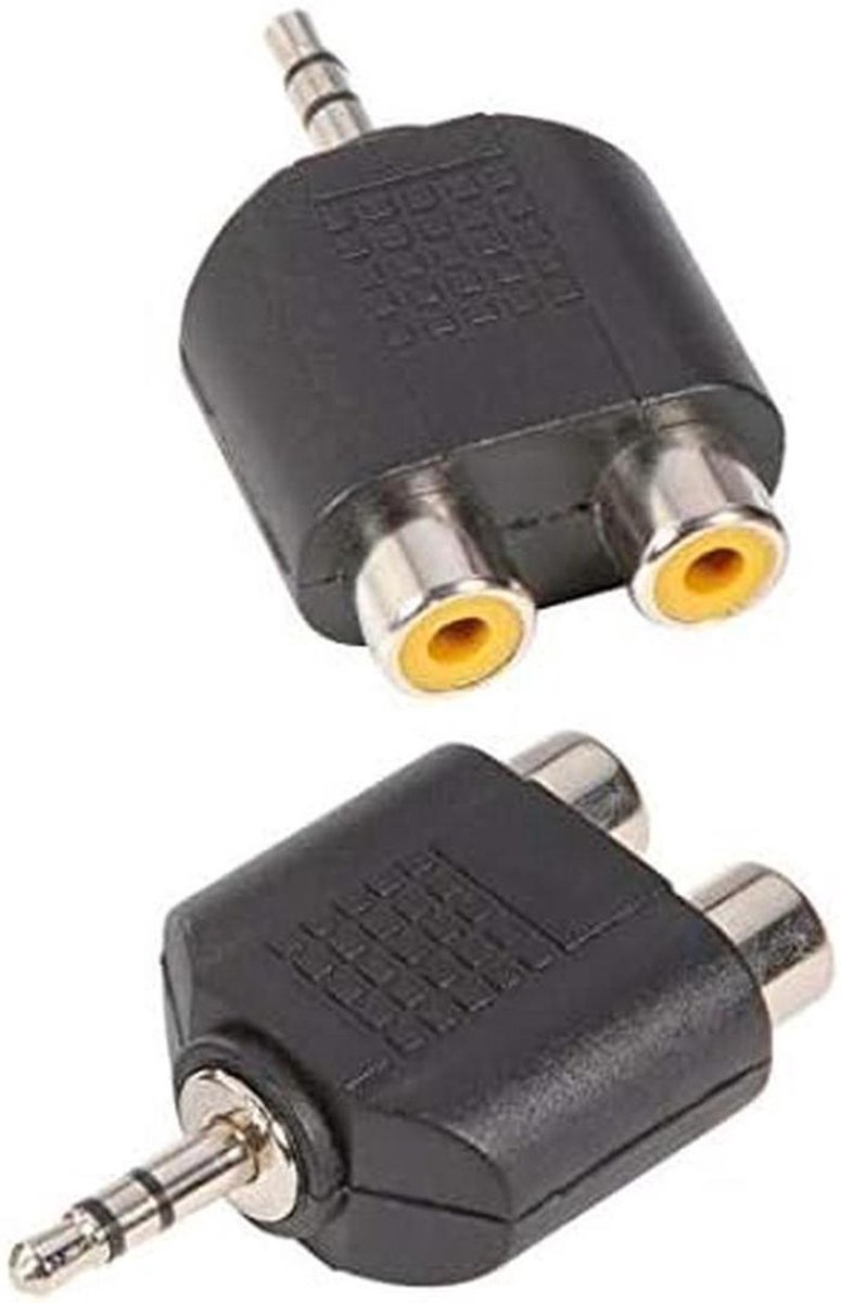 Adam hall y connectors adapter 7550 mono - 2 x rCA female to 3.5mm jack stereo