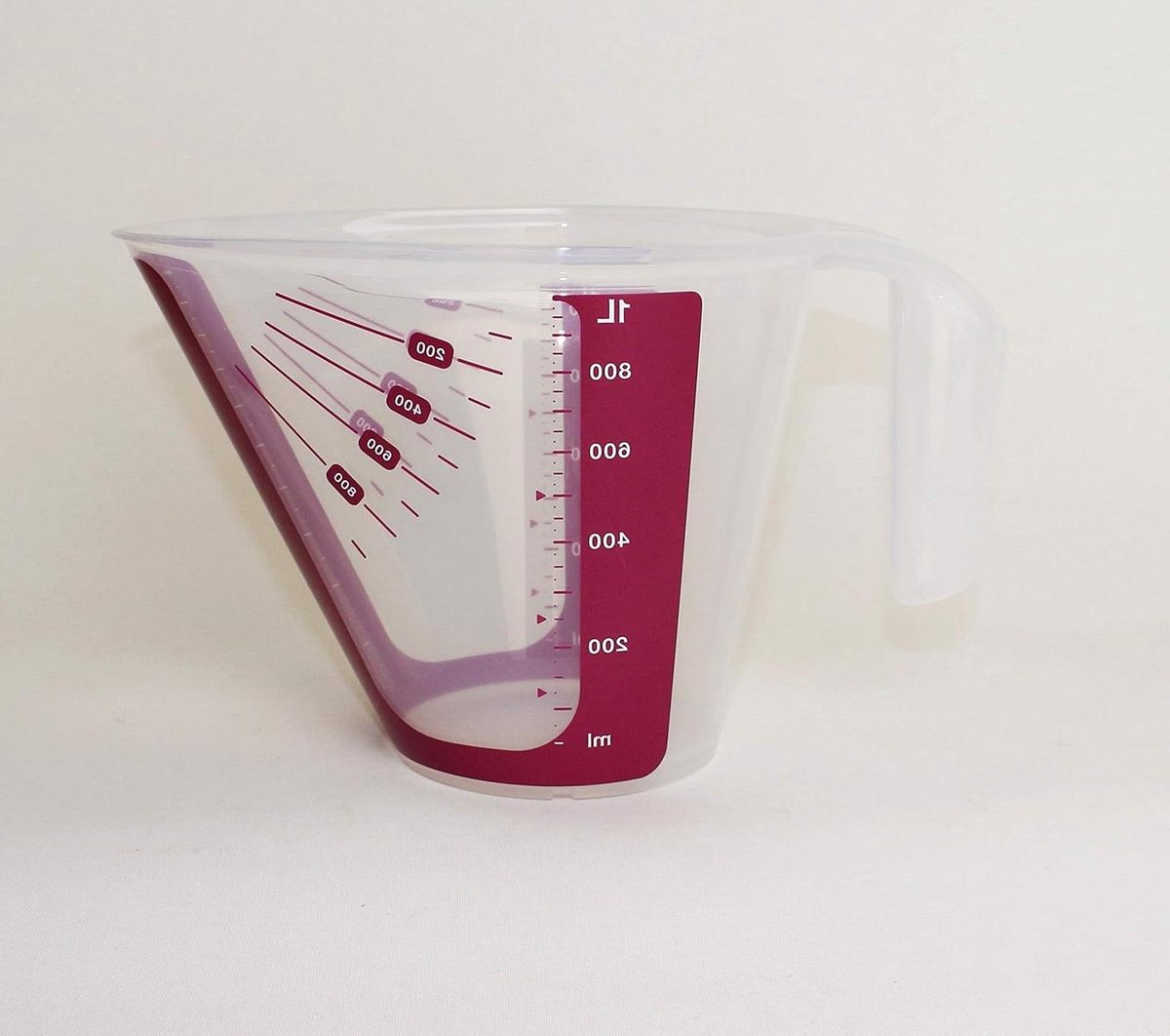 Maatbeker Glas - Meetbeker Keuken - Bakken Ingrediënten - Met Mini Trechter - 1 Liter - Lila